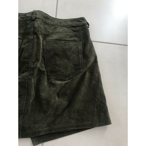 Blank NYC Leather A-Line Mini Skirt Lined - Picture 7 of 8